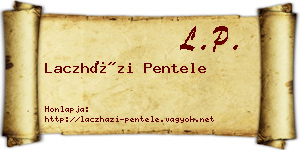 Laczházi Pentele névjegykártya